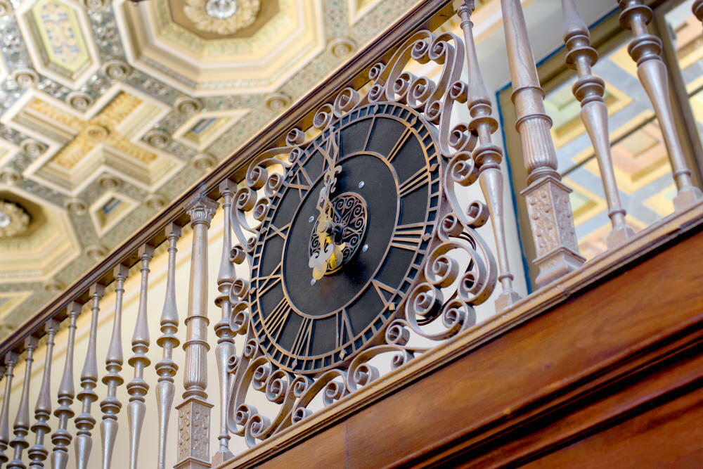 Central Library clock and balcony